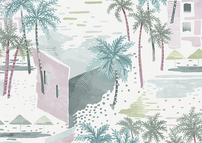 Sunset Boulevard, Watercolour - Roman Blind - Image 7